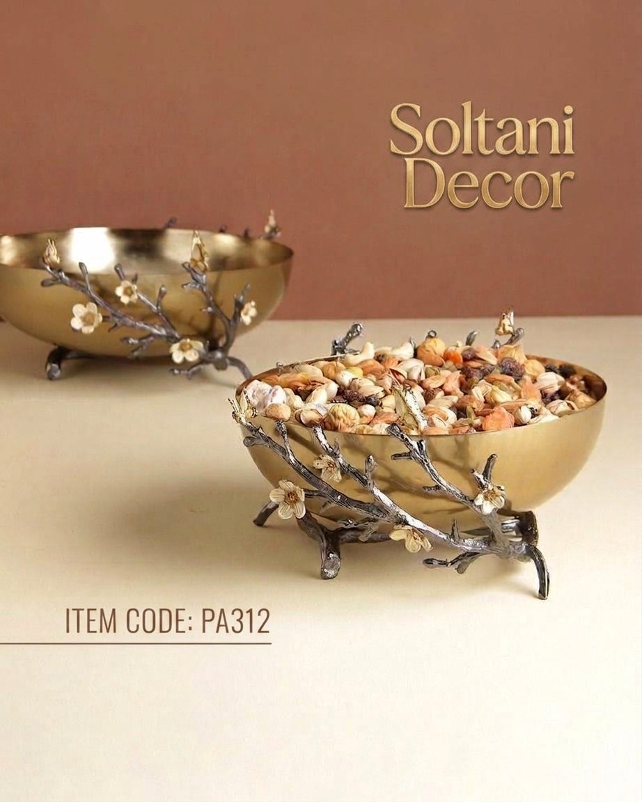 مجموعه لوکس پذیرایی Soltani Decor | کالکشن طرح شاخه و شکوفه