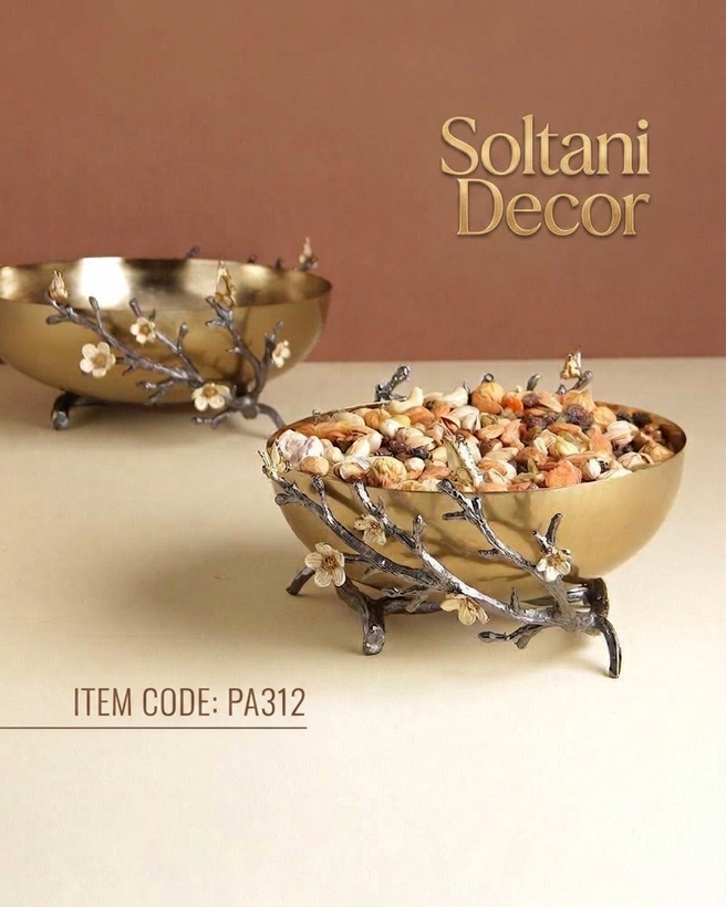 مجموعه لوکس پذیرایی Soltani Decor | کالکشن طرح شاخه و شکوفه