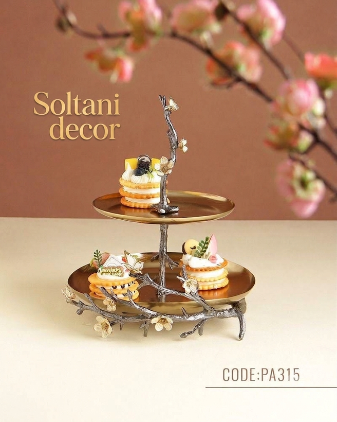 مجموعه لوکس پذیرایی Soltani Decor | کالکشن طرح شاخه و شکوفه